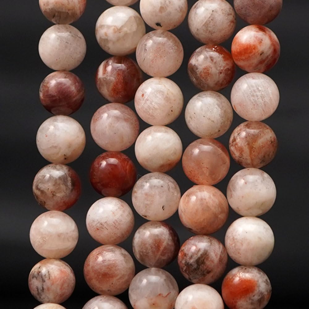 Amazon.co.jp: サンストーン 10mm 丸玉 ビーズ 連売り 約38cm ムーン